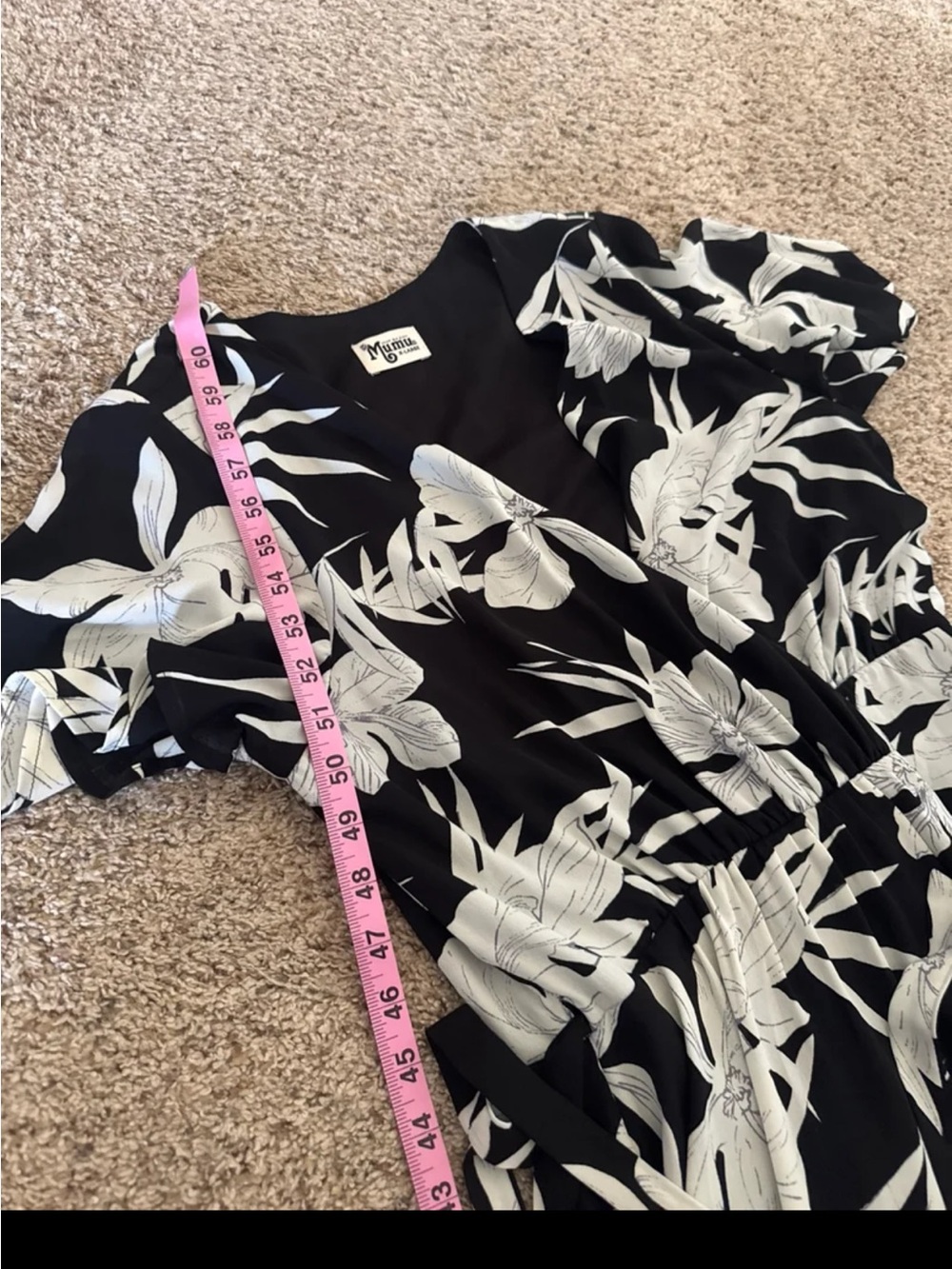 Show Me Your Mumu Sophia Black and White Floral Wrap Maxi Dress size XL - Picture 12 of 12
